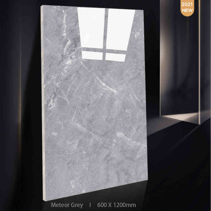 600X1200mm 현대 석 모방 실내/외실용 회색 가시화 된 포르셀라인 타일